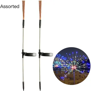 Kabellose Solar-Gartenleuchte im Feuerwerk-Design, Wasserdicht, Dämmerungssensor