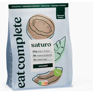 Saturo Trinkmahlzeit Kokosnuss | Vegane Trinknahrung| Astronautenkost mit Protein & Nährstoffen Pulver 1400 g