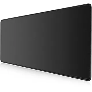 LL-COEUR Schwarz Übergröße Speed Gaming Mauspad 130x60x0,3cm, XXL Verlängerte Mausmatte Schreibtischunterlage für Tastatur, PC, Laptop (1300x600x3mm)