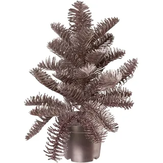 Künstlicher Weihnachtsbaum CREATIV GREEN "Weihnachtsdeko, künstlicher Christbaum, Tannenbaum", rosa (altrosa), B:20cm H:30cm T:20cm, Kunststoff, Weihnachtsbäume, Künstlicher Weihnachtsbaum, im farblich passenden Topf