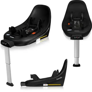lionelo MOXIE i-Size Base Kindersitzbasis für Moxie i-Size, Moxie Next, ISOFIX und Stützfuß, Clip-on-Montage, Anzeige für korrekten Einbau