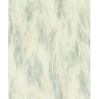 Rasch Textil Vliestapete mit abstraktem Motiv 32 cm x 1000 cm 10 m Beige/Grün 486230