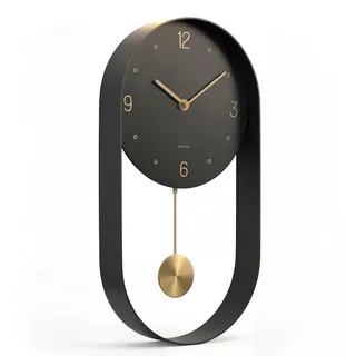 Driini Moderne Pendel-Wanduhr 20,3 cm schwarz