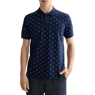 Scotch & Soda Herren All Over Print Polo Shirt