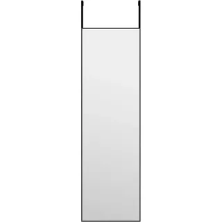 Türspiegel Schwarz 30x100 cm Glas und Aluminium - Schwarz