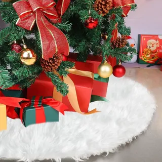 Weihnachtsbaum-Teppich, Bodenabdeckung, Rock, leicht zu reinigen und wiederverwendbar, 78 cm
