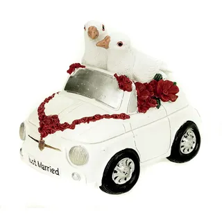 Udo Schmidt Spardose Hochzeitauto mit Tauben 16 cm Polyresin Sparschwein Hochzeit Hochzeitspaar