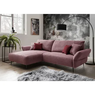INOSIGN Ecksofa »Amarena L-Form« inklusive Armlehnenverstellfunktion, 4x Zierkissen gratis