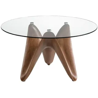 ac angel cerda Esstisch Ø 150 cm transparent/braun