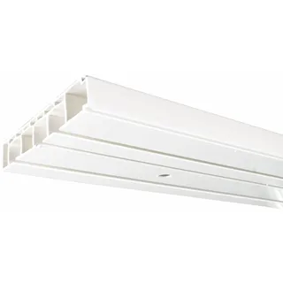 Liedeco Gardinenstange 3 läufig-läufig Fixmaß, weiß
