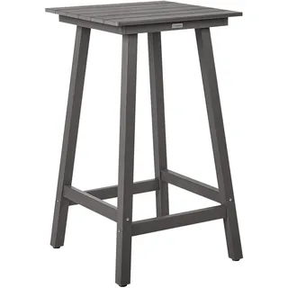 Beliani Bartisch quadratisch 60 x 60 cm Dunkelgrau