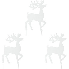 Bild von Weihnachtsfigur »Weihnachtsdeko«, Hirsch zum Stecken, weiß