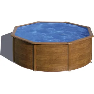 Gre Pool KITPR353W Sicilia 350 x 350 x 120 cm inkl. Filterpumpe und Poolleiter