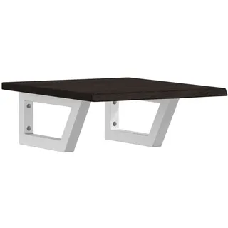 vidaXL Waschtischplatte mit Halterung Stahl und Massivholz Eiche - Braun