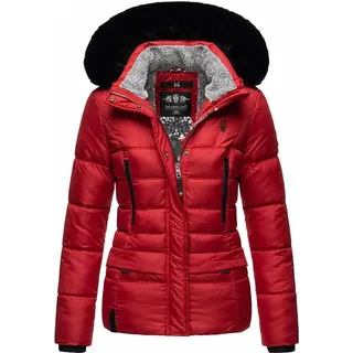 Navahoo Damen Winterjacke Steppjacke mit Teddyfell - Kunstpelz Kapuze Loveleen