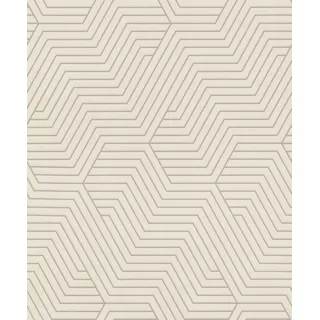 Rasch Textil Rasch Tapete 312515 - Helle Vliestapete in Cremeweiß mit geometrischem Muster aus feinen Linien aus der Kollektion Deco Style