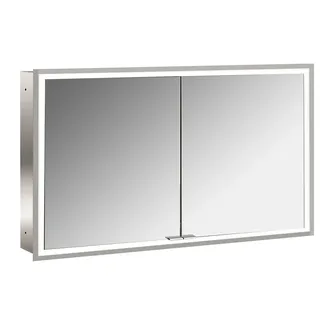 emco prime Lichtspiegelschrank, 1200 mm, 2 Türen, Unterputzmodell, 949706294, Farbe: aluminium/spiegel