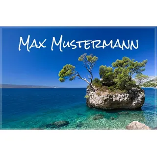 Manutextur Fußmatte mit Namen - Motiv Kroatien - viele Natur-Motive - Schmutzfangmatte personalisiert - Größe 50x80 cm - persönliches & individuelles Geschenk