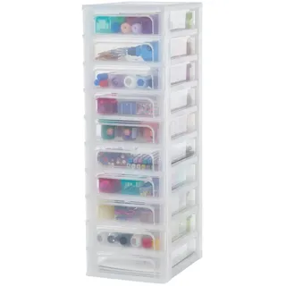 Iris Ohyama Schubladenbox 10-tlg. mattweiß