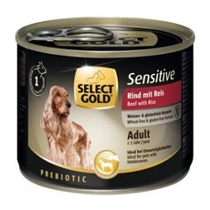 SELECT GOLD Sensitive Adult 6x200g Rind mit Reis