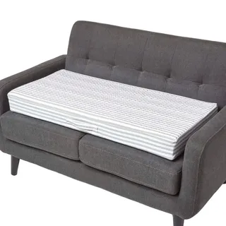 Homescapes Sofa-Auflage grau gestreift 100/50/10 cm – Sitzkissen orthopädisch , Textil , Füllung: Kaltschaum , Rechteckig , 50x10x100 cm , Oeko-Tex® , Heimtextilien, Wohntextilien, Sitzkissen
