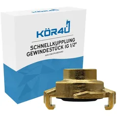 kör4u Schnellkupplung 1/2 Zoll, mit Innengewinde, aus Messing