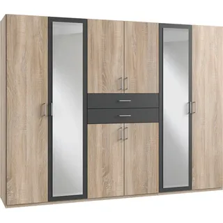 WIMEX Drehtürenschrank Diver 270 x 207 x 58 cm Beige/Grau