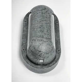 Kellerlampe Ovalleuchte Messing massiv Glas E27 IP64 23 cm hoch Zinn Maritim