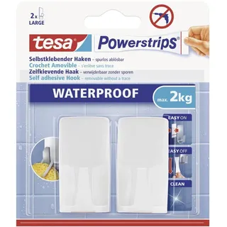 Tesa Haken Wave,Inh.2St. Powerstrips Waterproof weiß
