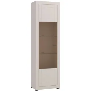 Vitrine HOME AFFAIRE "Essex Vitrinenschrank, Glasschrank, Standvitrine, Highboard/Sideboard", kaschmir, B:58cm H:194cm T:35cm, Glas, Holzwerkstoff, MDF, Schränke, Vitrine, Präzise Heißfolienprägung, Metallgriff, Eleganter Glasboden