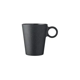 Mepal Bloom Henkelbecher Outdoor Geschirr Melamin, 300 ml, Stapelbarer Partybecher nachhaltig für Zuhause und unterwegs, Farbe: pebble black