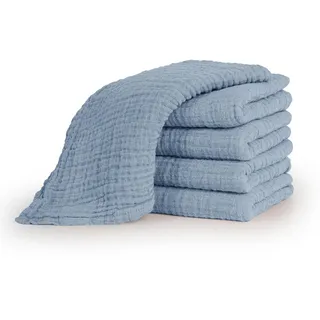 Laleni Spucktücher 70/70 cm, 100% Baumwolle für Babys, Hellblau, 30er-Set , Textil , Quadratisch , 70x70 cm , Pflegen, Babypflegeprodukte