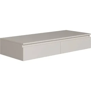Selsey Bemmi – Hängeschreibtisch / Schminktisch mit Schubladen, Greige, 120 cm - Taupe