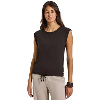 Street One Damen 3227579 Shirt mit Dekotapes, deep Roast Brown, 46