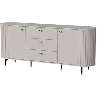 Feldmann-Wohnen Sideboard Zama kaschmir 190 / 40 / 81 cm , Kaschmir , Holz , 2 Fächer , 3 Schubladen , 190x81x40 cm , Kleinmöbel, Kommoden, Sideboards