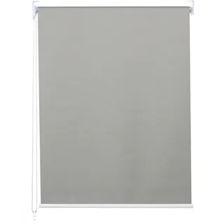Rollo HWC-D52, Fensterrollo Seitenzugrollo Jalousie, 100x230cm Sonnenschutz Verdunkelung blickdicht  grau - Grau