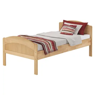 Holzbett mit hoher Sitzkante Seniorenbett Buche natur 90x200 Zubehör wählbar V-60.75-09ohne Zubehör - Naturbelassen
