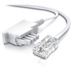CSL - Internet Kabel Routerkabel - TAE-F Stecker auf RJ45 Stecker - 30m - Internetkabel – Router an die Telefondose – Kompatibel mit DSL VDSL Fritzbox Internet Router an Telefondose TAE - weiß