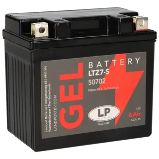 Landport Batterie 12V 6Ah für Motorrad Startbatterie MG LTZ7-S