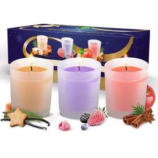 Airwick Wohlfühl-Duftkerze Geschenkset 3 St. lila