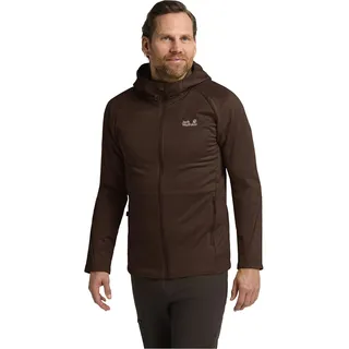 Jack Wolfskin Herren Peak District Hooded Fz M, Hot Choc, XL EU