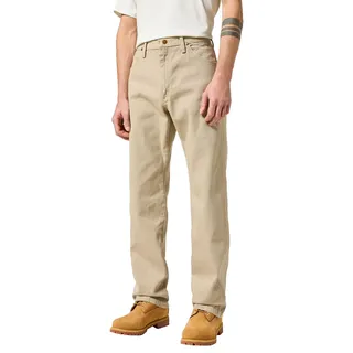 Wrangler Herren Jeans 13MWZ, Original Regular Bootcut Fit, Straight Leg, Prewashed Tan, 33W / 32L
