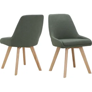OTTO home Esszimmerstuhl Dilla Webstoff grün 2er Set