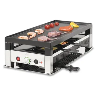 Solis 7611210977476, 8 Person(en), Edelstahl, Schwarz, Weiß, Rechteckig, 275 x 565 mm, Drehregler - Schwarz, Weiß
