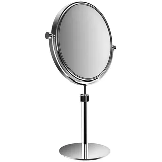 EMCO Pure Standspiegel, höhenverstellbar, Durchmesser 201 mm, 5-fach Vergrößerung, chrom, 109400121