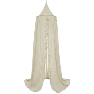 jollein Baldachin Vintage Ruffle Nougat - Höhe 245 cm - Betthimmel Babybett Kinderzimmer - Beige