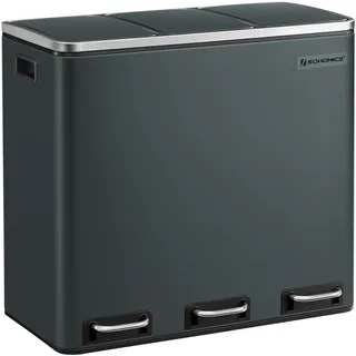 Songmics Mülleimer 18 l Grüngrau