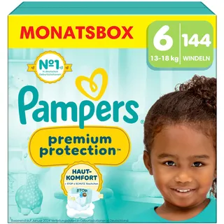 Pampers Windeln Premium Protection Größe Gr.6 (13+ kg) für Kids und Teens, 144 St.