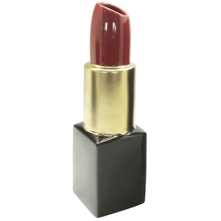 GILDE Vase Lippenstift Milano schwarz/Gold/rot H: 30.50 cm B: 8 cm Tiefe: 8 cm 47243