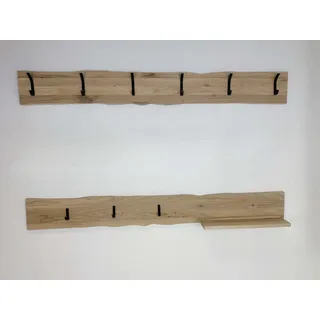 Garderobenpaneel OTTO HOME "Brodi", natur geölt, B:160cm H:17cm T:20cm, Massivholz, Garderobenpaneele, Garderobenpaneel, aus massiver Eiche, FSC-zertifiziert